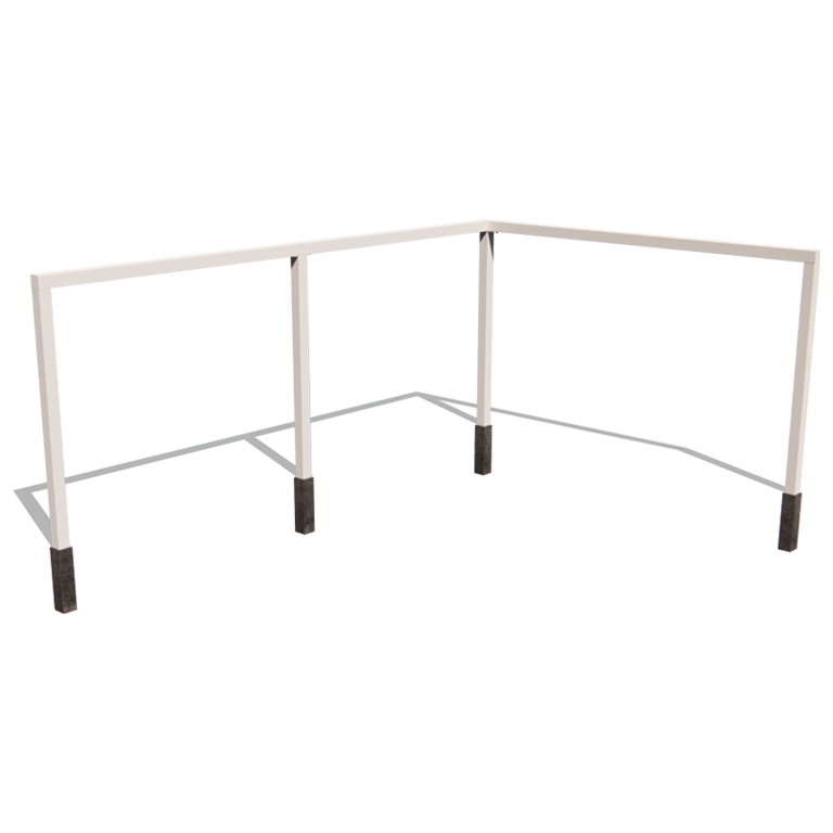 Oceľová pergola - Roh - 600 x 412 x 242 cm