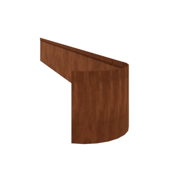 Cortenový záhradný obrubník - Zlisovaná FLEX - Výška 35 cm - 150 cm