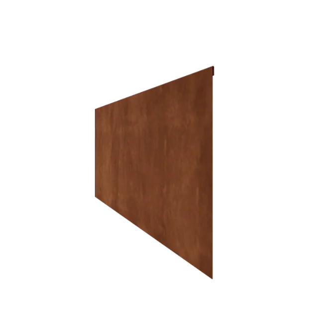 Cortenový záhradný obrubník - Zlisovaná - Výška 45 cm - 150 cm
