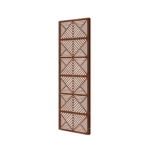 Cortenový plotový panel - Čiary 1 - 60 x 6 x 190 cm