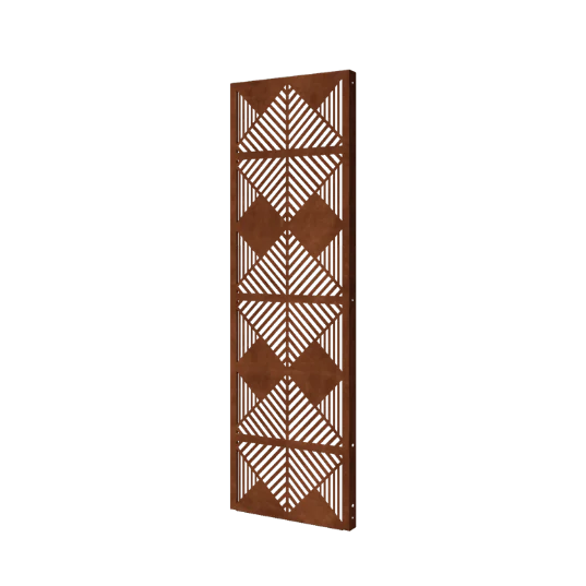 Cortenový plotový panel - Čiary 3 - 60 x 6 x 190 cm