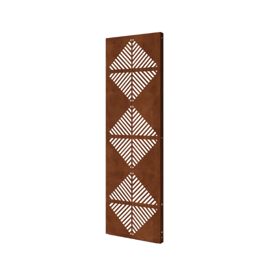 Cortenový plotový panel - Čiary 4 - 60 x 6 x 190 cm