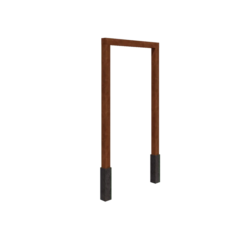 Cortenová pergola - Rovný - 150 x 230 cm - s betónovou pätkou