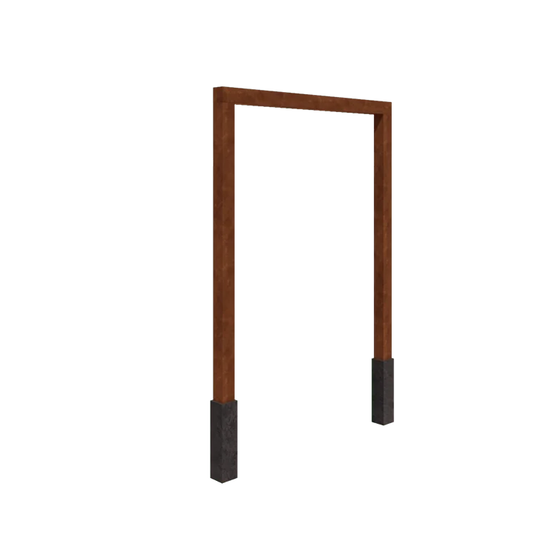 Cortenová pergola - Rovný - 200 x 230 cm - s betónovou pätkou