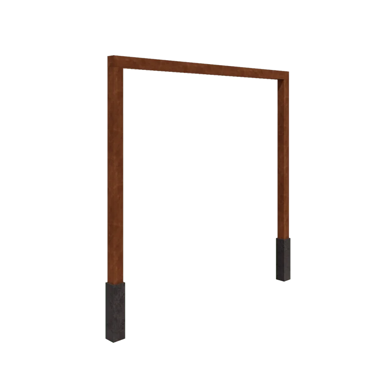 Cortenová pergola - Rovný - 300 x 230 cm - s betónovou pätkou