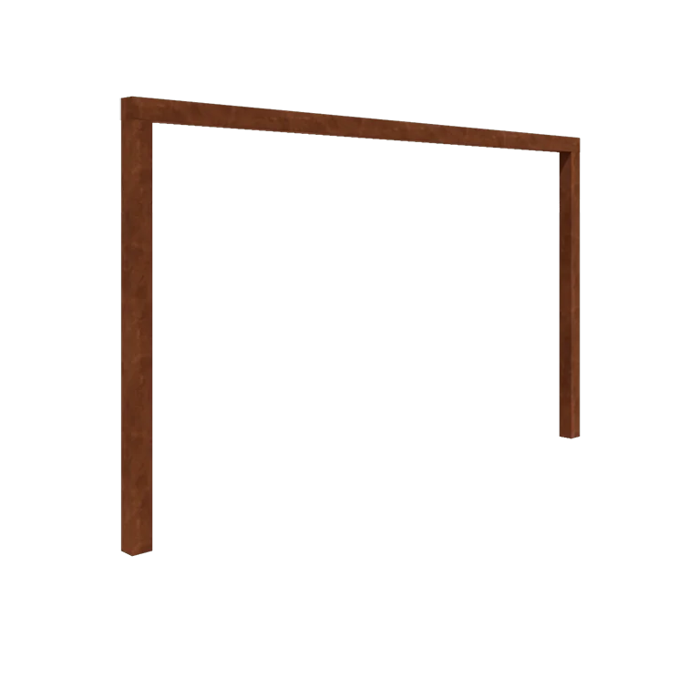 Cortenová pergola - Rovný - 400 x 230 cm - Bez betónovej pätky