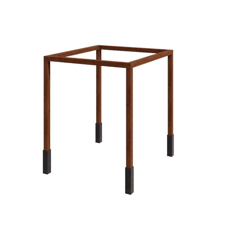 Cortenová pergola - Štvorec - 274 x 250 x 230 cm - s betónovou pätkou