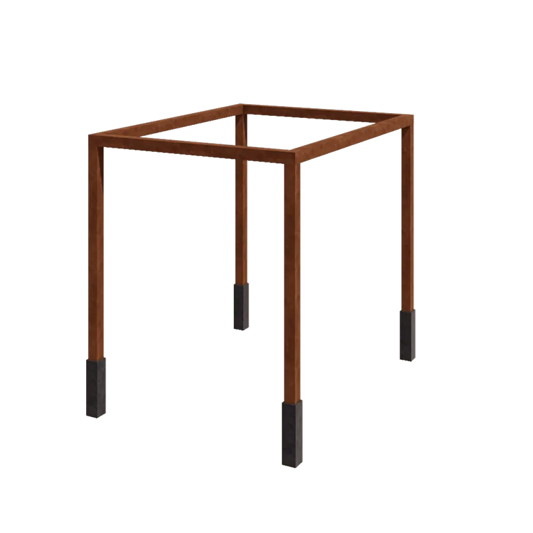 Cortenová pergola - Obdĺžnik - 324 x 250 x 230 cm - s betónovou pätkou