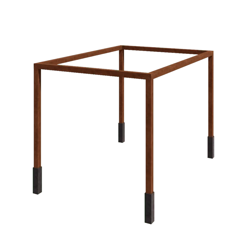 Cortenová pergola - Obdĺžnik - 424 x 300 x 230 cm - s betónovou pätkou