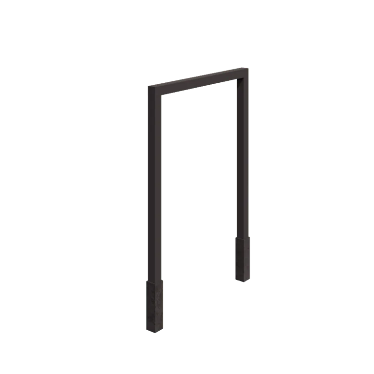 Oceľová pergola - Rovný - 200 x 230 cm - RAL7016 matný (antracitová sivá) - s betónovou pätkou