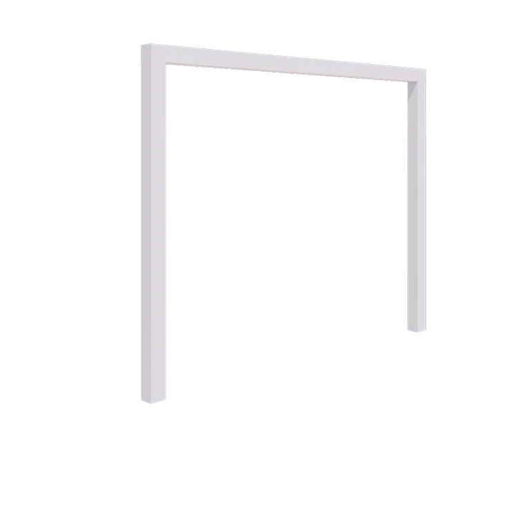 Oceľová pergola - Rovný - 300 x 230 cm - RAL9010 matný (biela) - Bez betónovej pätky