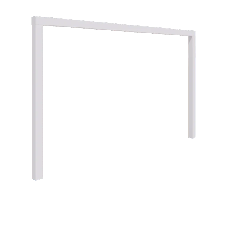 Oceľová pergola - Rovný - 400 x 230 cm - RAL9010 matný (biela) - Bez betónovej pätky