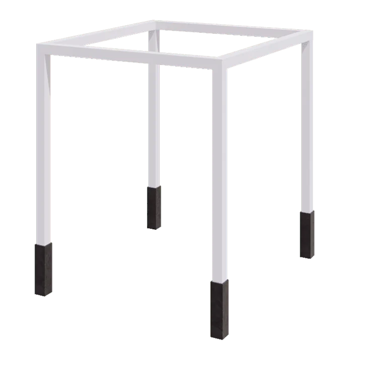 Oceľová pergola - Štvorec - 274 x 250 x 230 cm - RAL9010 matný (biela) - s betónovou pätkou