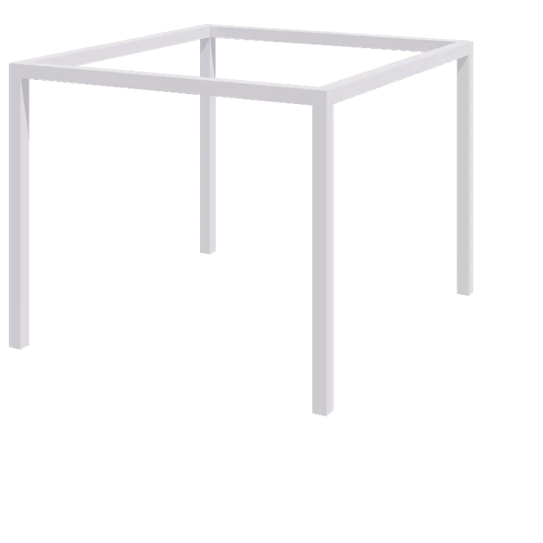 Oceľová pergola - Štvorec - 324 x 300 x 230 cm - RAL9010 matný (biela) - Bez betónovej pätky