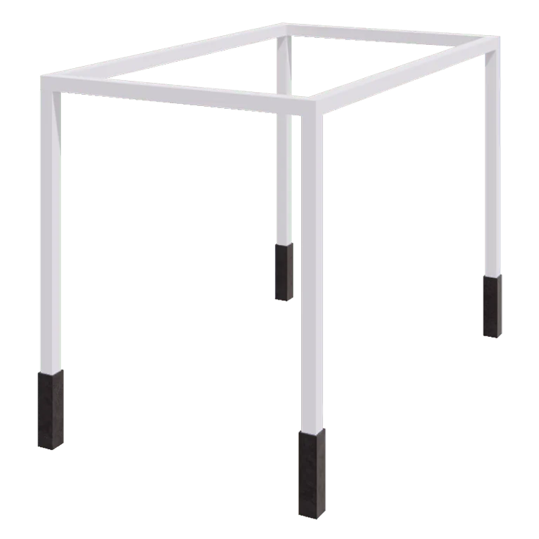 Oceľová pergola - Obdĺžnik - 424 x 250 x 230 cm - RAL9010 matný (biela) - s betónovou pätkou