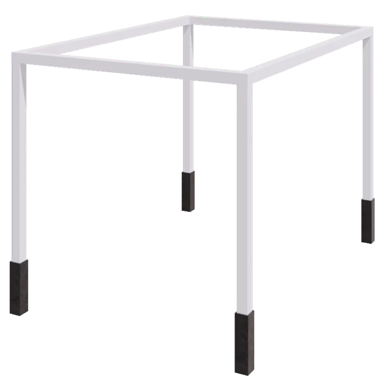 Oceľová pergola - Obdĺžnik - 424 x 300 x 230 cm - RAL9010 matný (biela) - s betónovou pätkou
