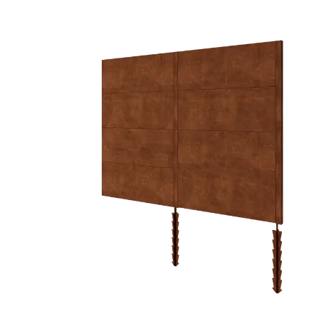 Plot z cortenovej ocele H4 - Kompletná sada - 252 x 6 x 190 cm
