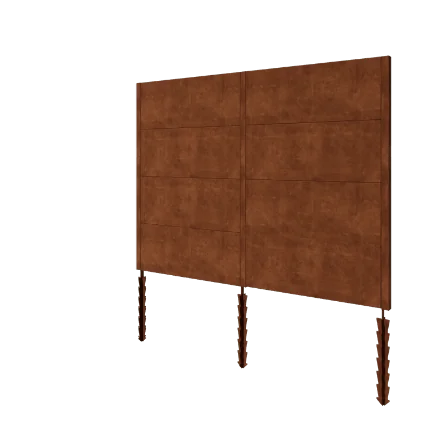 Plot z cortenovej ocele H4 - Kompletná sada - 258 x 6 x 190 cm