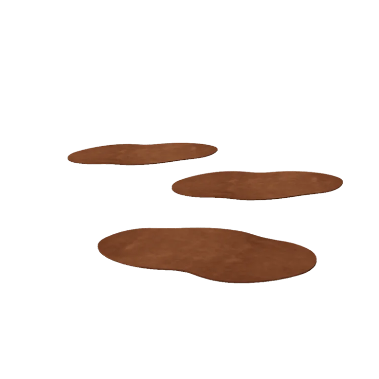 Cortenový šľapák do záhrady - Organický - 50 x 25 cm